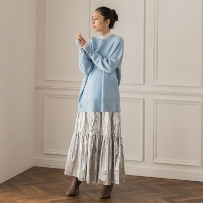 【カタログ掲載】レザーテックスブライトコーティングスカート≪手洗い可能≫