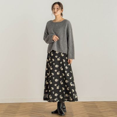 メタルフラワージャガードスカート≪手洗い可能≫