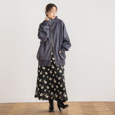 メタルフラワージャガードスカート≪手洗い可能≫