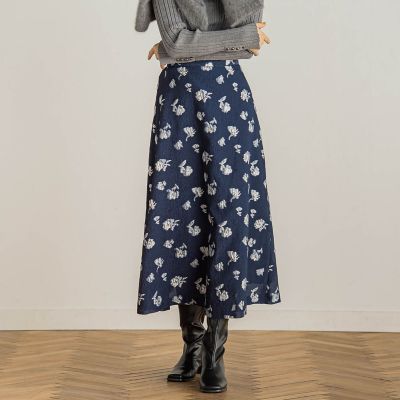 メタルフラワージャガードスカート≪手洗い可能≫