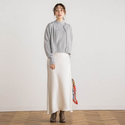 ラップサテンスカート≪洗濯機で洗える≫ | Droite lautreamont