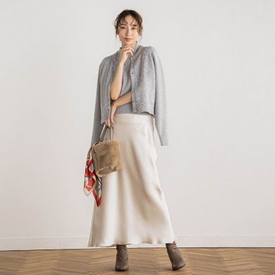 ラップサテンスカート≪洗濯機で洗える≫ | Droite lautreamont (Women