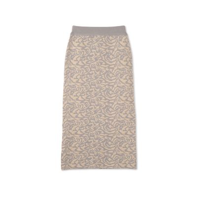 WEB限定】ダマスク柄ニットスカート≪洗濯機で洗える≫ | Droite