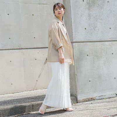 フリンジニットスカート