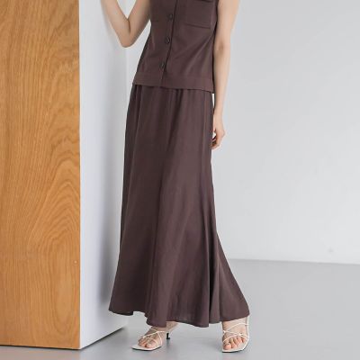 ＜Droite lautreamont (Women)＞レーヨン麻スカート≪手洗い可能≫