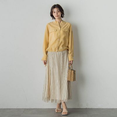 シアーストライプスカート≪手洗い可能≫ | Droite lautreamont (Women