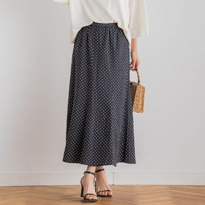 未使用☆LAUTREAMONTスカート WEB限定】サッカードットプリントスカート≪手洗い可能