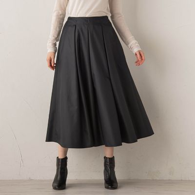 Droite lautreamont (Women)/ドロワットロートレアモン タフタタックスカート&#8810;洗濯機で洗える&#8811; 04ブラック ロングスカート【三越伊勢丹/公式】