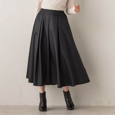 完売品❤️リンカブル　タフタタックスカート(ブラック) タフタタックスカート≪洗濯機で洗える≫ | Droite lautreamont (Women