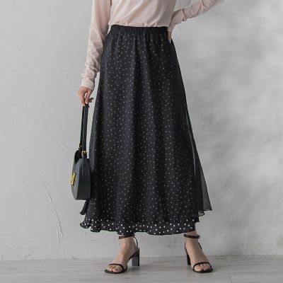 オーガンジーレイヤードスカート | Droite lautreamont (Women