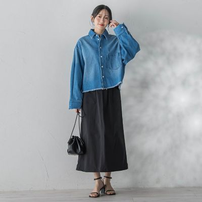 WEB限定】ストレッチタフタスカート | Droite lautreamont (Women