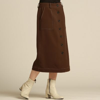 ＜Droite lautreamont (Women)＞【ＷＥＢ限定】【一部店舗限定】ダブルパスタタイトスカート