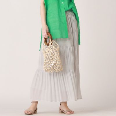 ＜Droite lautreamont (Women)＞【ＷＥＢ限定カラーあり】エスパンディ楊柳スカート