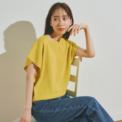 UN3D.　フレンチスリーブ　ペプラム　カットソー