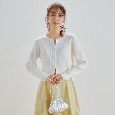 ＜Droite lautreamont (Women)＞ダブルＺＩＰカーディガン≪手洗い可能≫