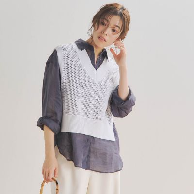 ＜Droite lautreamont (Women)＞メッシュベスト≪手洗い可能≫