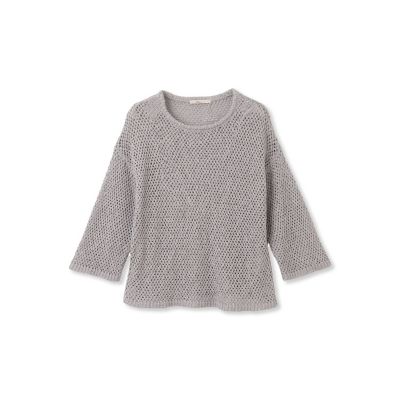 ７分袖メッシュニット≪手洗い可能≫