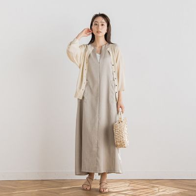 キーネックシアーカーディガン≪手洗い可能≫