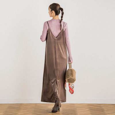 袖ボタンランダムリブプルオーバー≪手洗い可能≫