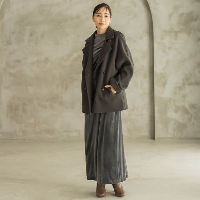 袖ボタンランダムリブメランジプルオーバー≪手洗い可能≫