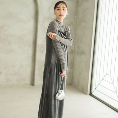 袖ボタンランダムリブメランジプルオーバー≪手洗い可能≫