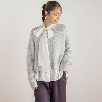 ラメミックスプルオーバー≪手洗い可能≫