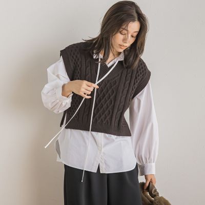 ケーブルベスト≪手洗い可能≫