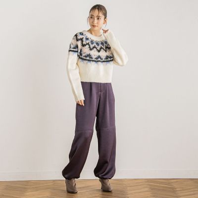 【カタログ掲載】ノルディック柄プルオーバー≪手洗い可能≫