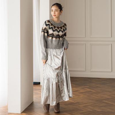 【カタログ掲載】ノルディック柄プルオーバー≪手洗い可能≫