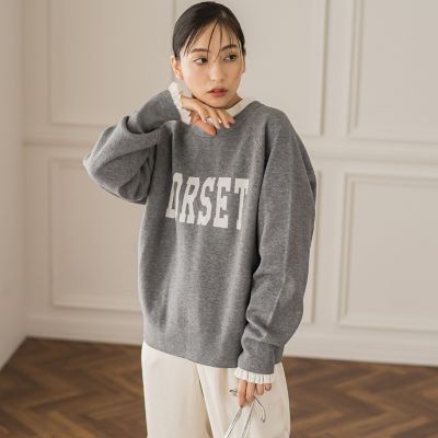 【新色追加】ロゴジャガードニット≪手洗い可能≫