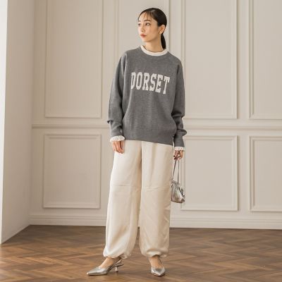 【新色追加】ロゴジャガードニット≪手洗い可能≫