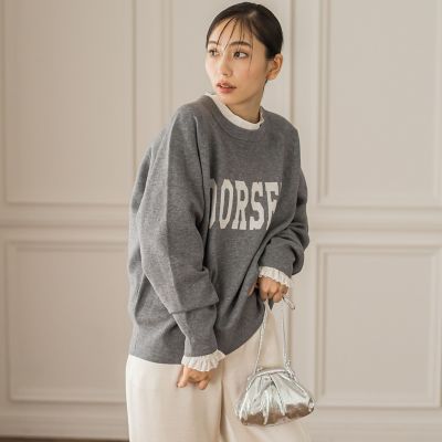 【新色追加】ロゴジャガードニット≪手洗い可能≫
