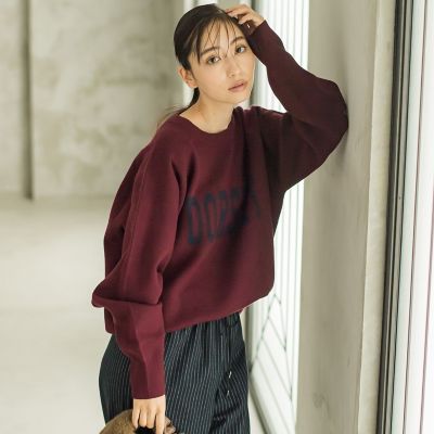 【新色追加】ロゴジャガードニット≪手洗い可能≫