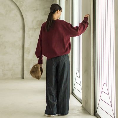 【新色追加】ロゴジャガードニット≪手洗い可能≫