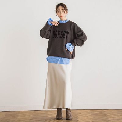 【新色追加】ロゴジャガードニット≪手洗い可能≫