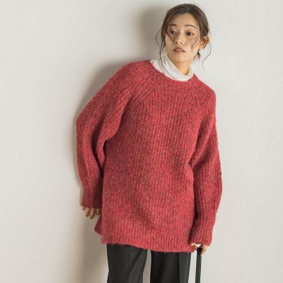 【WEB限定】片畦ラグランプルオーバー≪手洗い可能≫ WEB限定】片畦ラグランプルオーバー≪手洗い可能≫ | Droite
