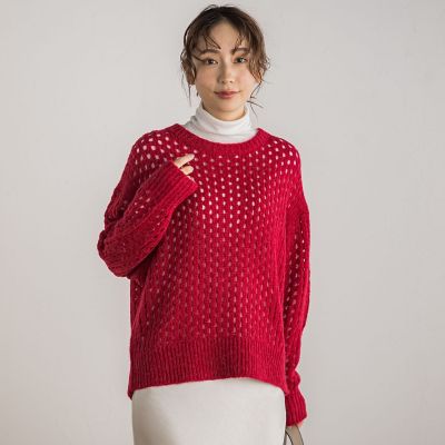 Droite lautreamont (Women)/ドロワットロートレアモン メッシュガラプルオーバー≪手洗い可能≫
