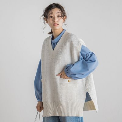 JQニットベスト≪手洗い可能≫ | Droite lautreamont (Women