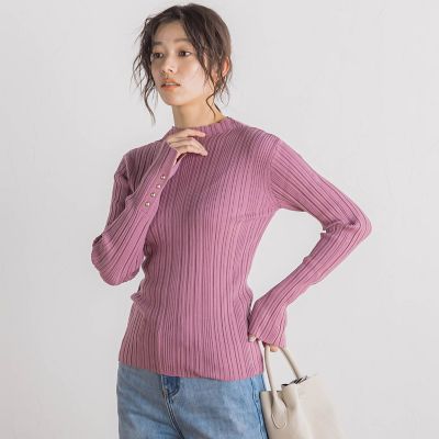 ピンク トップス dazzlin レースレイヤードオーバーニットトップス（ピンク