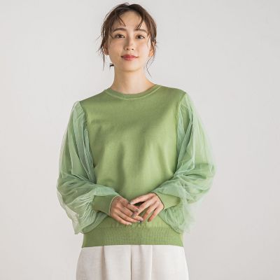 WEB限定】重ねチュールニット≪手洗い可能≫ | Droite lautreamont  