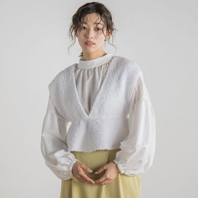 バタフライヤーンビスチェ≪手洗い可能≫