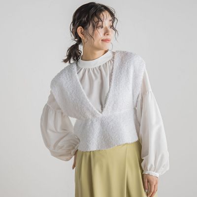 バタフライヤーンビスチェ≪手洗い可能≫