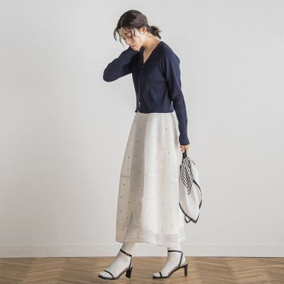 ダブルＺＩＰ　Ｖカーデ≪手洗い可能≫