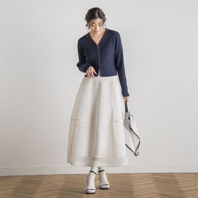 ダブルＺＩＰ　Ｖカーデ≪手洗い可能≫