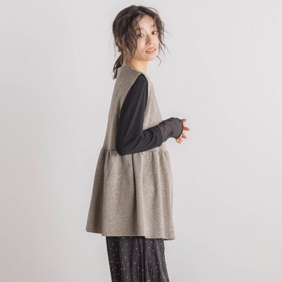 Droite lautreamont / ドロワットロートレアモン 【WEB限定】ラメペプラムニットベスト≪手洗い可能≫ WEB限定】ラメペプラムニットベスト≪手洗い可能≫ | Droite