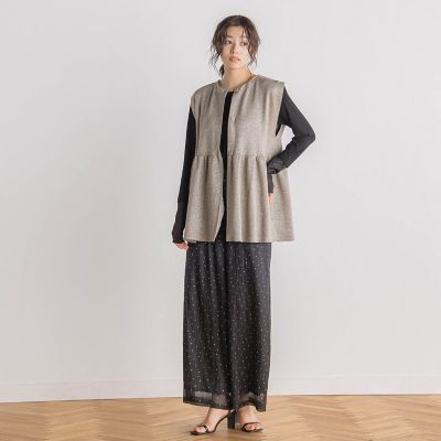 ドロワットロートレアモン（Droite lautreamont）/【WEB限定】ラメペプラムニットベスト≪手洗い可能≫ WEB限定】ラメペプラムニットベスト≪手洗い可能≫ | Droite