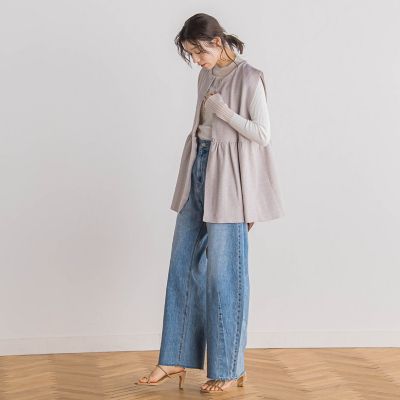 WEB限定】ラメペプラムニットベスト≪手洗い可能≫ | Droite