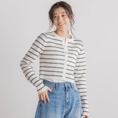 シアーボーダーＲＩＢカーデ≪手洗い可能≫
