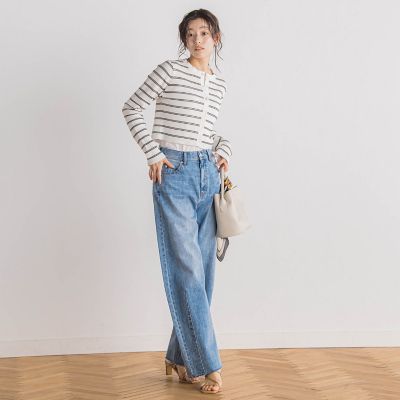 シアーボーダーＲＩＢカーデ≪手洗い可能≫