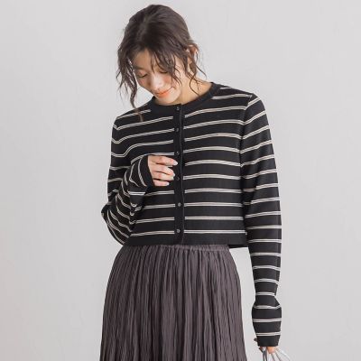 シアーボーダーＲＩＢカーデ≪手洗い可能≫